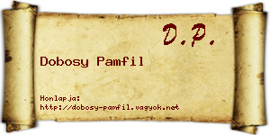 Dobosy Pamfil névjegykártya